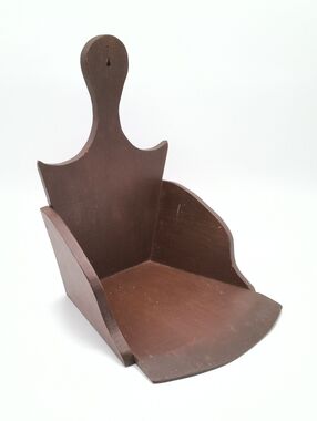 Antique Penn. Dutch Tulip Walnut Wood Wall Hanging Candle Box